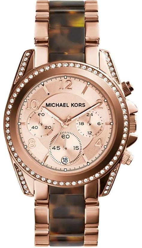 michael kors tortoise watch rose gold|tortoise shell women's watch.